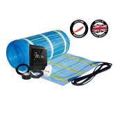 Thermogroup Thermonet 200W/m&sup2; In Screed Self Adhesive Underfloor Heating with Black Thermostat