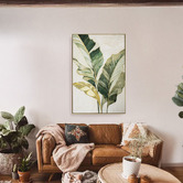 By Designs Green Palm I Framed Canvas Wall Art
