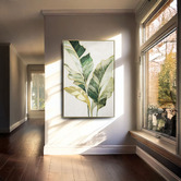 By Designs Green Palm I Framed Canvas Wall Art