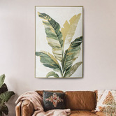 By Designs Green Palm II Framed Canvas Wall Art