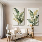 By Designs Green Palm II Framed Canvas Wall Art