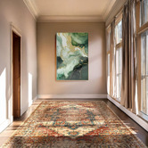 By Designs Green Marble Framed Canvas Wall Art