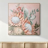 By Designs Pink Protea Framed Canvas Wall Art