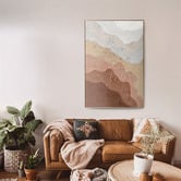 By Designs Ochre Ripples Framed Canvas Wall Art