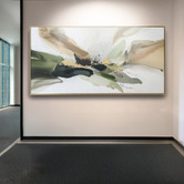 By Designs Green Abstract Framed Canvas Wall Art