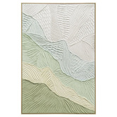 By Designs Sage Ripples Framed Canvas Wall Art