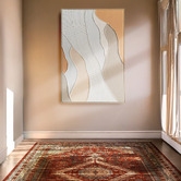 By Designs Apricot Waves Framed Canvas Wall Art