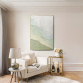 By Designs Sage Ripples Framed Canvas Wall Art