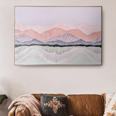 By Designs Pink Landscape Framed Canvas Wall Art