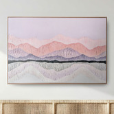 By Designs Pink Landscape Framed Canvas Wall Art