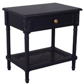 Elegant Designs Black Santa Maria Bedside Table
