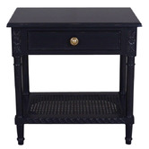 Elegant Designs Black Santa Maria Bedside Table