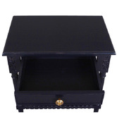 Elegant Designs Black Santa Maria Bedside Table
