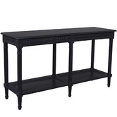 Elegant Designs Coastline Sofa Table Black