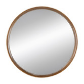 Elegant Designs Yarrabah Round Pine Wood Wall Mirror