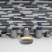 Olola Living 4 Piece Luxe Ceramic Bathroom Accessory Set