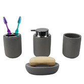 Olola Living 4 Piece Luxe Ceramic Bathroom Accessory Set