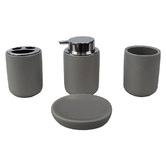 Olola Living 4 Piece Luxe Ceramic Bathroom Accessory Set