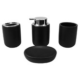 Olola Living 4 Piece Luxe Ceramic Bathroom Accessory Set
