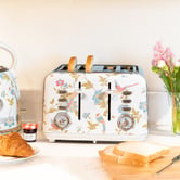 Laura Ashley 2 Piece Elveden 1.7L Dome Kettle &amp; 4 Slice Toaster Set