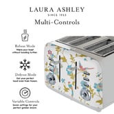Laura Ashley 2 Piece Elveden 1.7L Dome Kettle &amp; 4 Slice Toaster Set