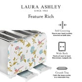Laura Ashley 2 Piece Elveden 1.7L Dome Kettle &amp; 4 Slice Toaster Set