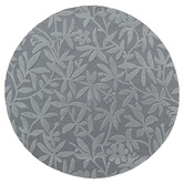 Laura Ashley Dark Steel Cleavers Hand-Tufted Round Rug
