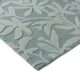 Laura Ashley Green Cleavers Hand-Tufted Rug