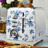 Laura Ashley China Rose 2 Slice Stainless Steel Toaster