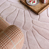 Laura Ashley Chalk Pink Coleby Petals Hand-Tufted Wool Rug