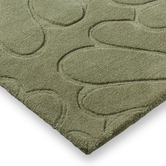 Laura Ashley Hedgerow Green Coleby Petals Hand-Tufted Wool Rug