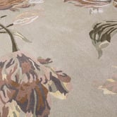 Laura Ashley Natural &amp; Sage Green Gosford Round Wool-Blend Rug