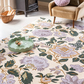 Laura Ashley Heather Purple Wendling Floral Hand-Tufted Wool Rug