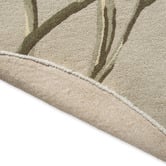 Laura Ashley Natural &amp; Sage Green Gosford Round Wool-Blend Rug