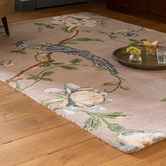 Laura Ashley Truffle &amp; Seaspray Summer Palace Hand-Tufted Wool-Blend Rug