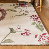 Laura Ashley Cranberry &amp; Grape Summer Palace Hand-Tufted Wool-Blend Rug