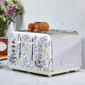 Laura Ashley Wild Meadow 4 Slice Stainless Steel Toaster