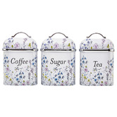 Laura Ashley 3 Piece Wild Meadow Canister Set