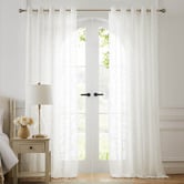 Laura Ashley Adain Sheer Eyelet Single Panel Curtain