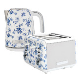 Laura Ashley 2 Piece China Rose 1.7L Kettle &amp; 4 Slice Toaster Set