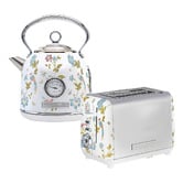 Laura Ashley 2 Piece Elveden 1.7L Dome Kettle &amp; 2 Slice Toaster Set