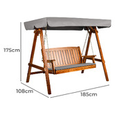 Braxton Home 3 Seater Ezio Outdoor Canopy Swing Chair