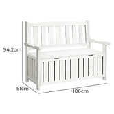 Braxton Home 2 Seater Dion Outdoor Storage Bench