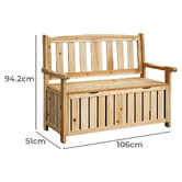 Braxton Home 2 Seater Dion Outdoor Storage Bench