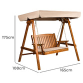 Braxton Home 2 Seater Ezio Outdoor Canopy Swing Chair