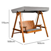 Braxton Home 2 Seater Ezio Outdoor Canopy Swing Chair