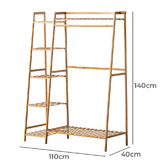 Braxton Home 110cm Guerrero 7 Shelf Bamboo Clothing Rack