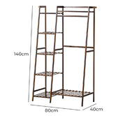 Braxton Home 80cm Guerrero 7 Shelf Bamboo Clothing Rack