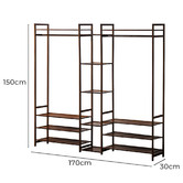 Braxton Home Guerrero 13 Shelf Bamboo Clothing Rack