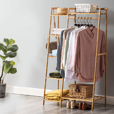 Braxton Home 80cm Guerrero 7 Shelf Bamboo Clothing Rack